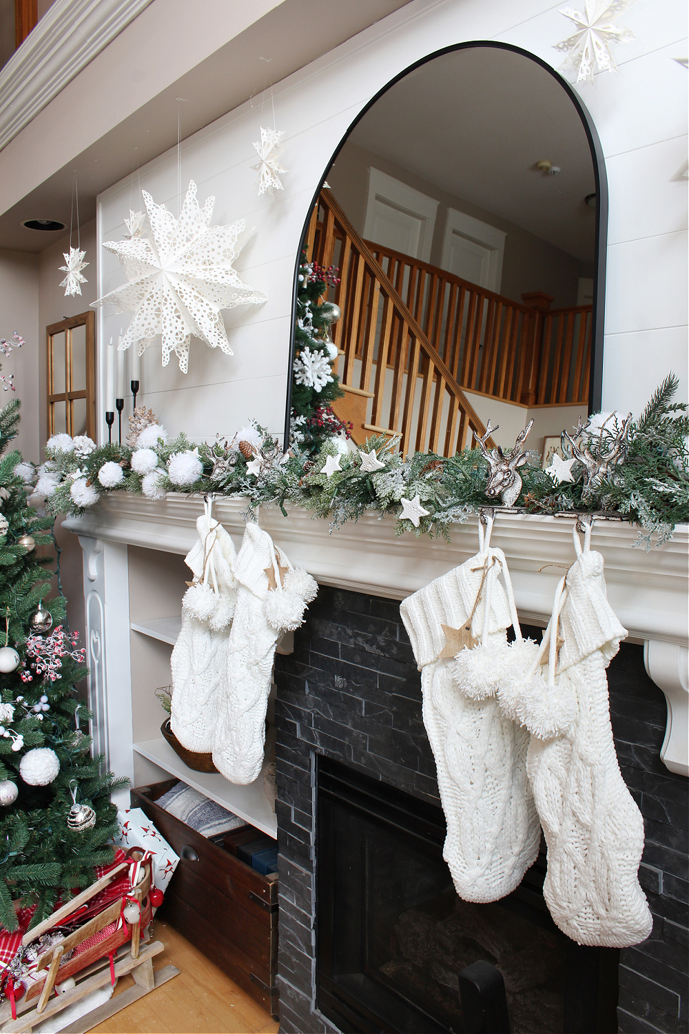 Winter Wonderland Christmas Mantel Ideas - Clean and Scentsible