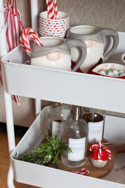 Christmas Hot Chocolate Bar Cart - Clean and Scentsible