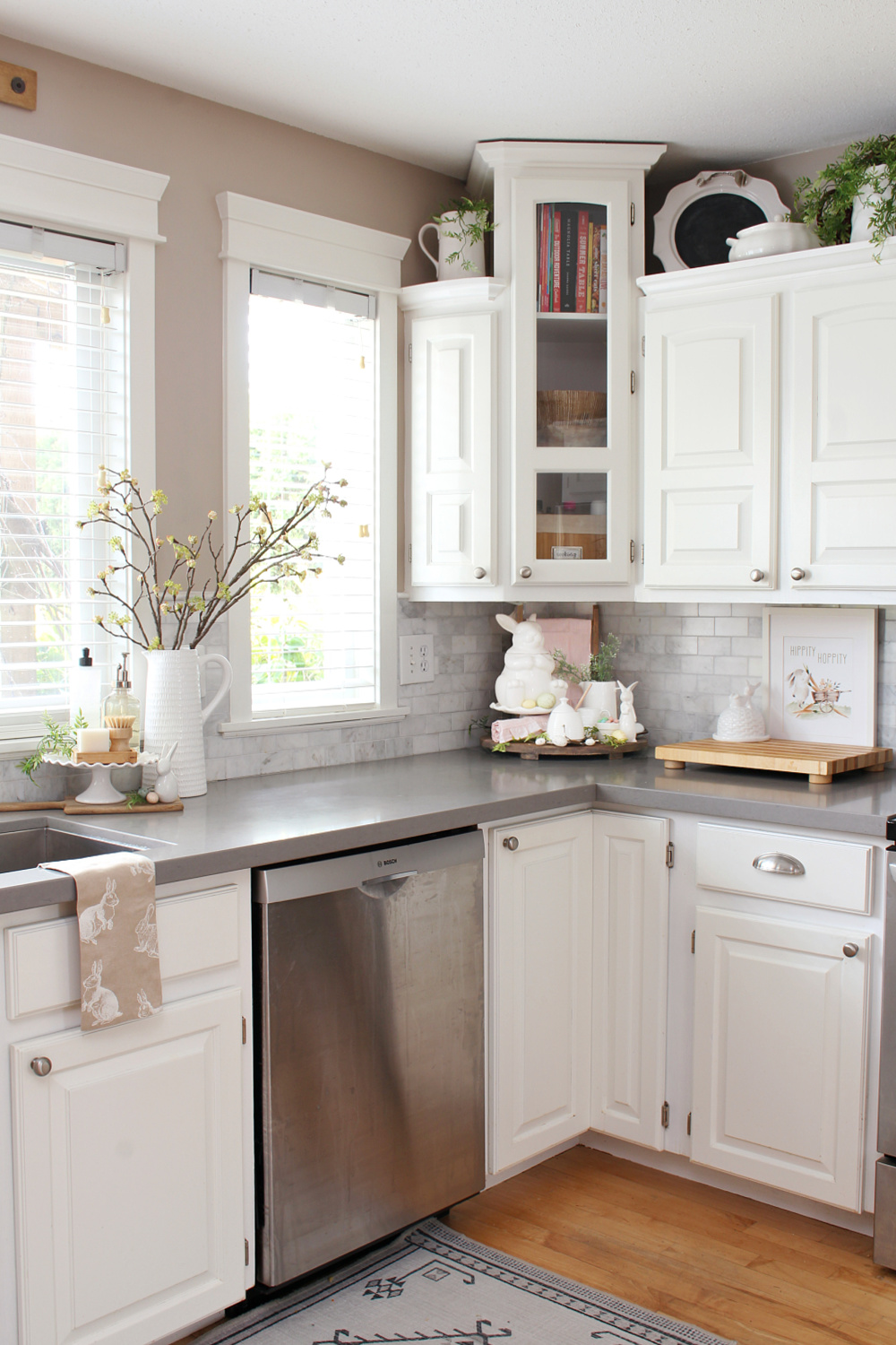 Kitchen Spring Decor Ideas on a Budget - MY 100 YEAR OLD HOME