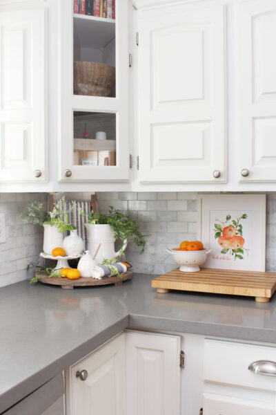 Summer Kitchen Decor with Pops of Orange - Clean and Scentsible