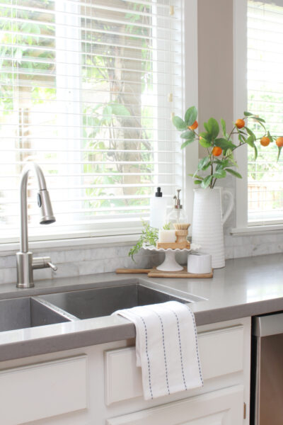 Summer Kitchen Decor with Pops of Orange - Clean and Scentsible